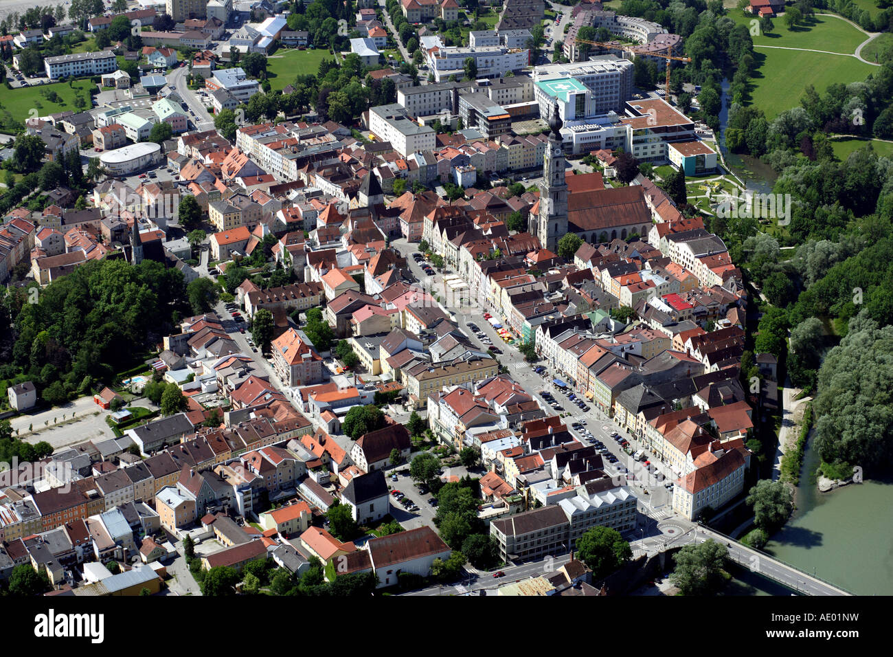 Ville, l'Autriche, Braunau am Inn Banque D'Images