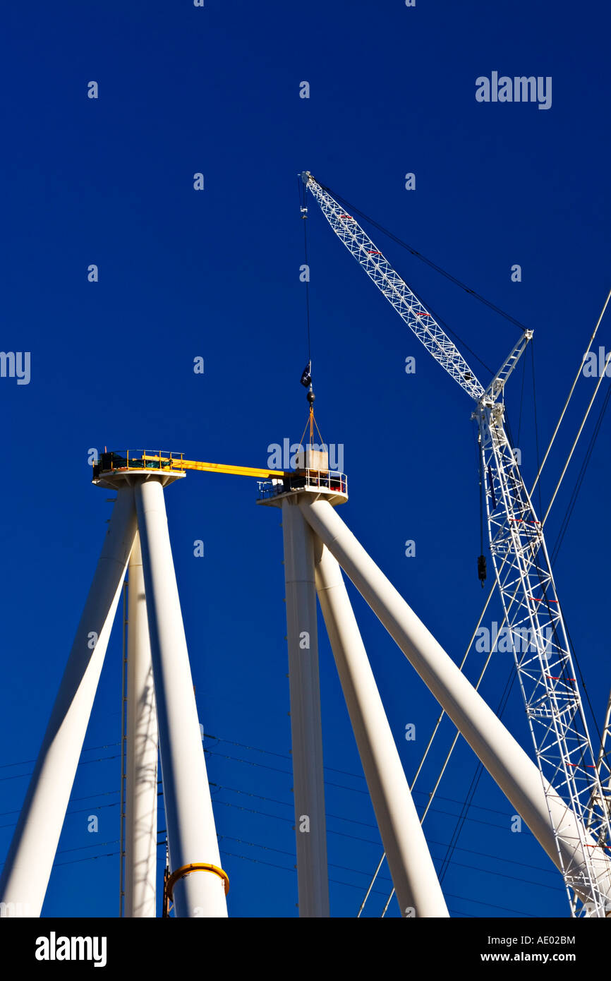 Construction / roue d'observation du "Star" à Melbourne Docklands,Victoria en Australie. Banque D'Images