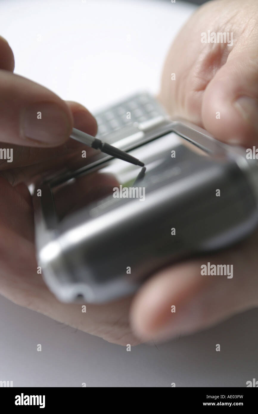 Organiseur PDA, téléphones cellulaires, Banque D'Images