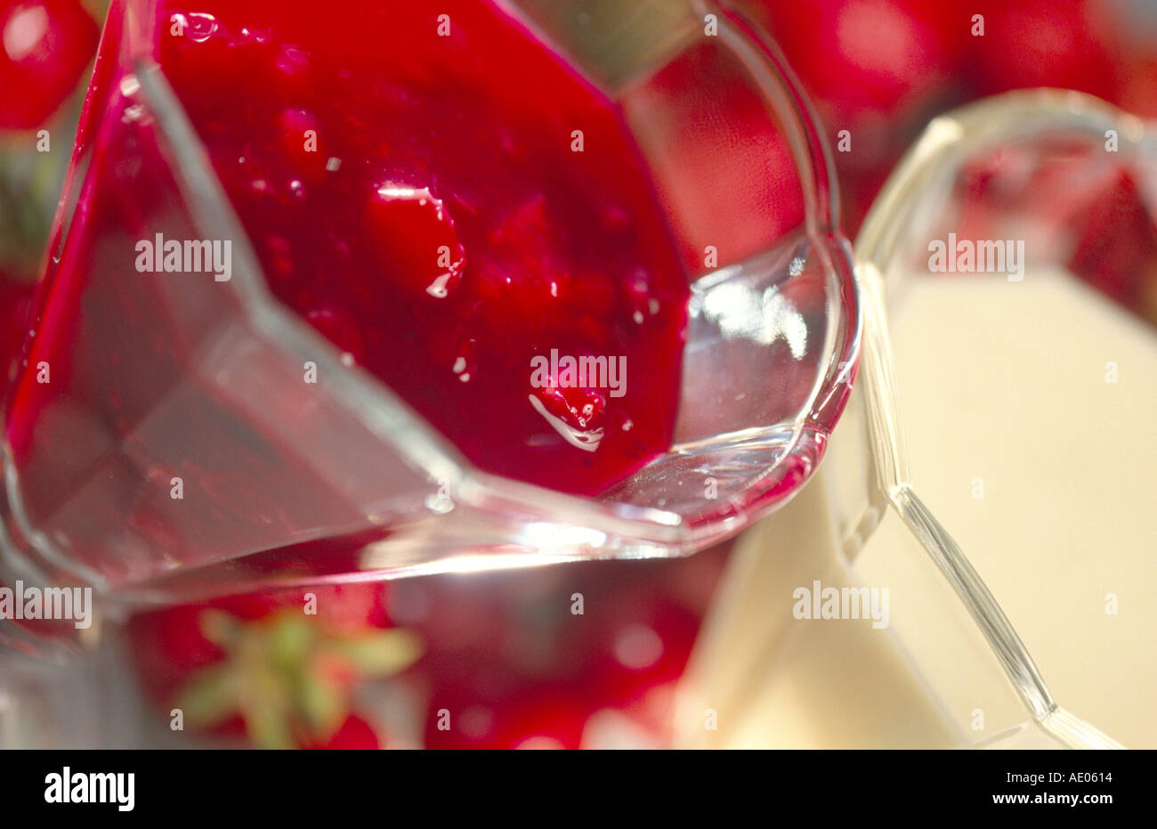 Gelée de fruits rouges à la vanille Banque D'Images