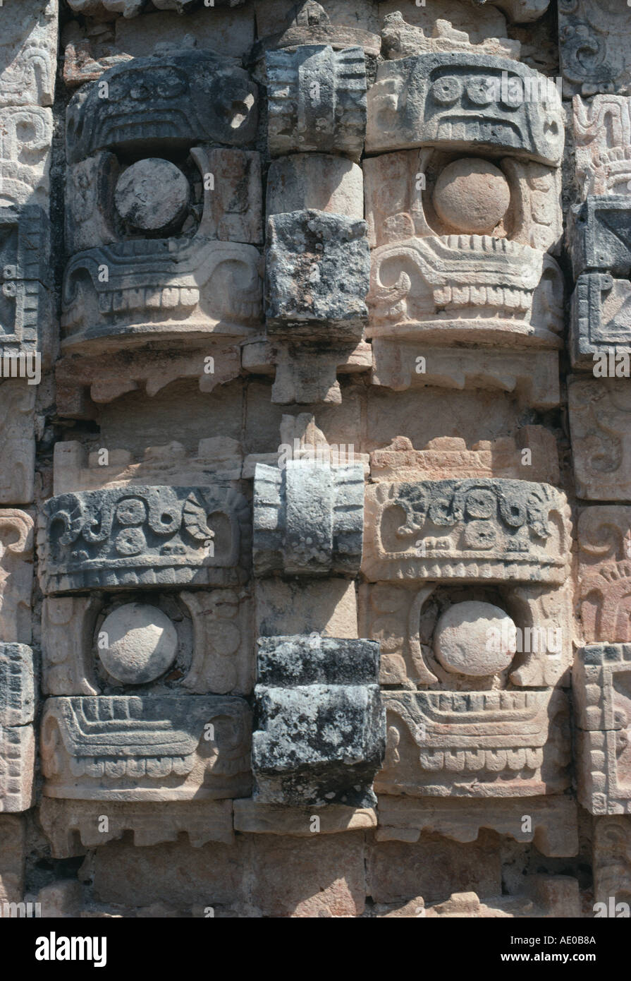 Temple des masques Site Yucatan Mexique Kabah Banque D'Images