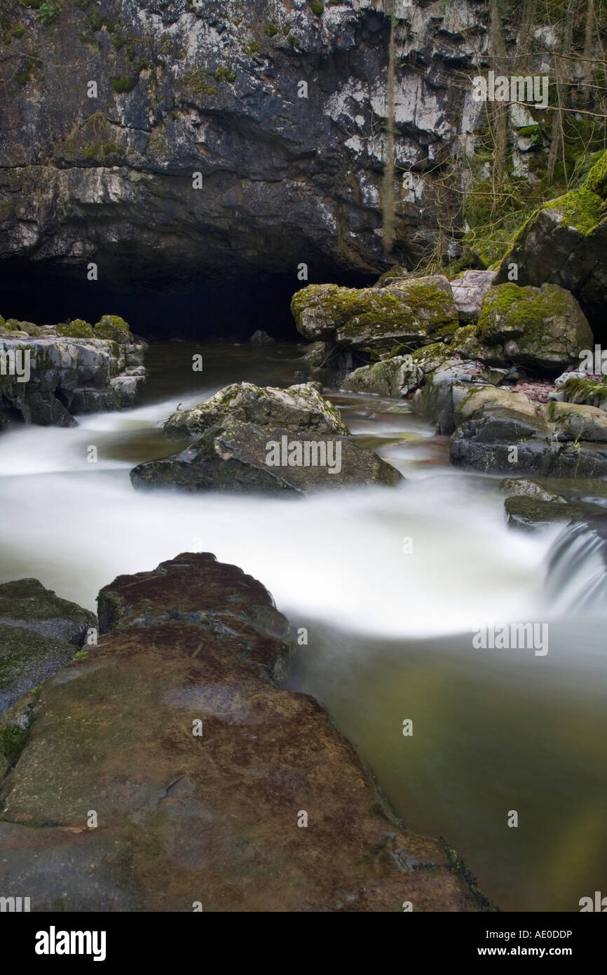 Yr Ogof Porth cave, parc national de Brecon Banque D'Images