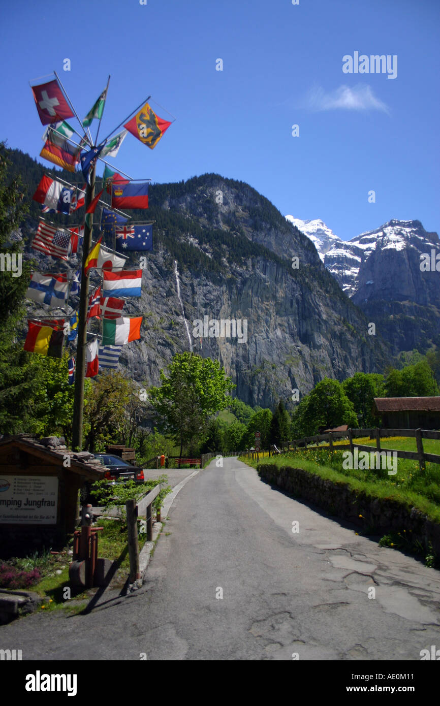 Vallée de Lauterbrunnen Suisse Banque D'Images