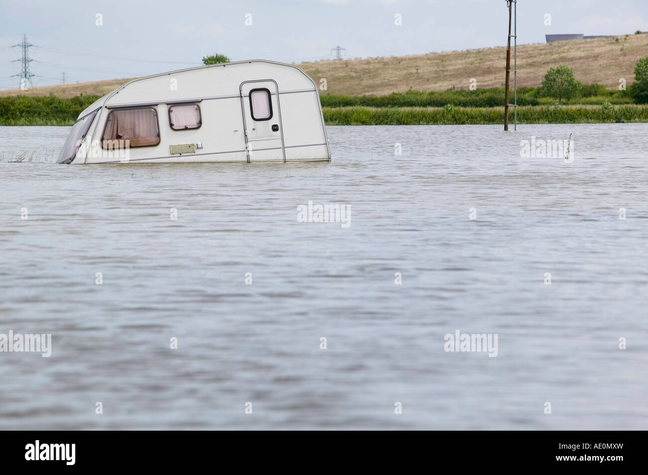 Les inondations au bar sans frais près de Doncaster, dans le Yorkshire du Sud, UK Banque D'Images