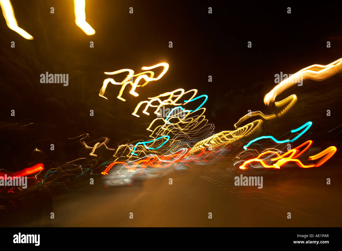 Rue de nuit Banque D'Images