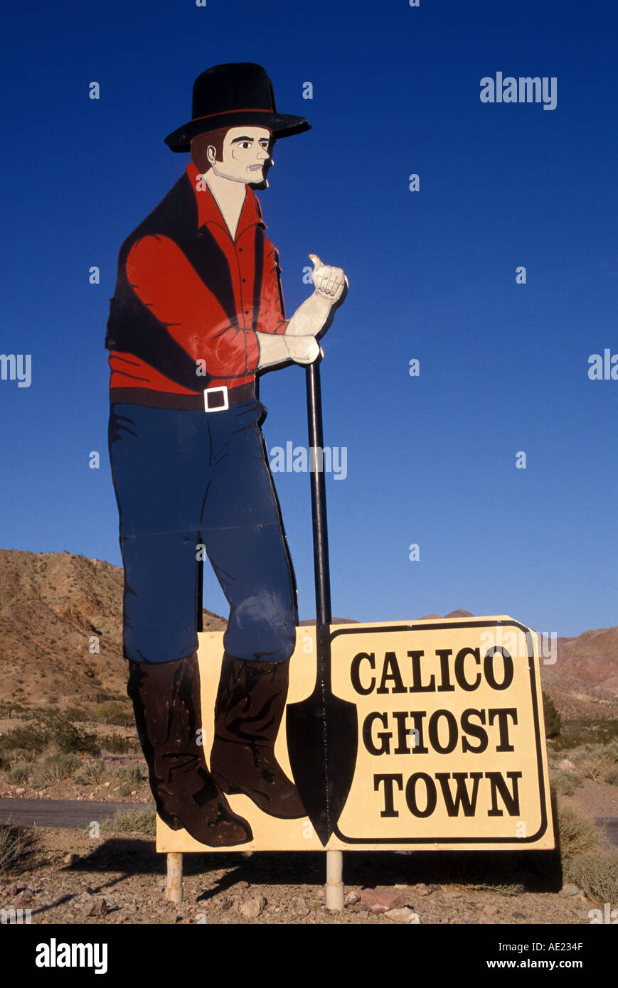 Californie Calico Ghost Town panneau d'entrée Banque D'Images