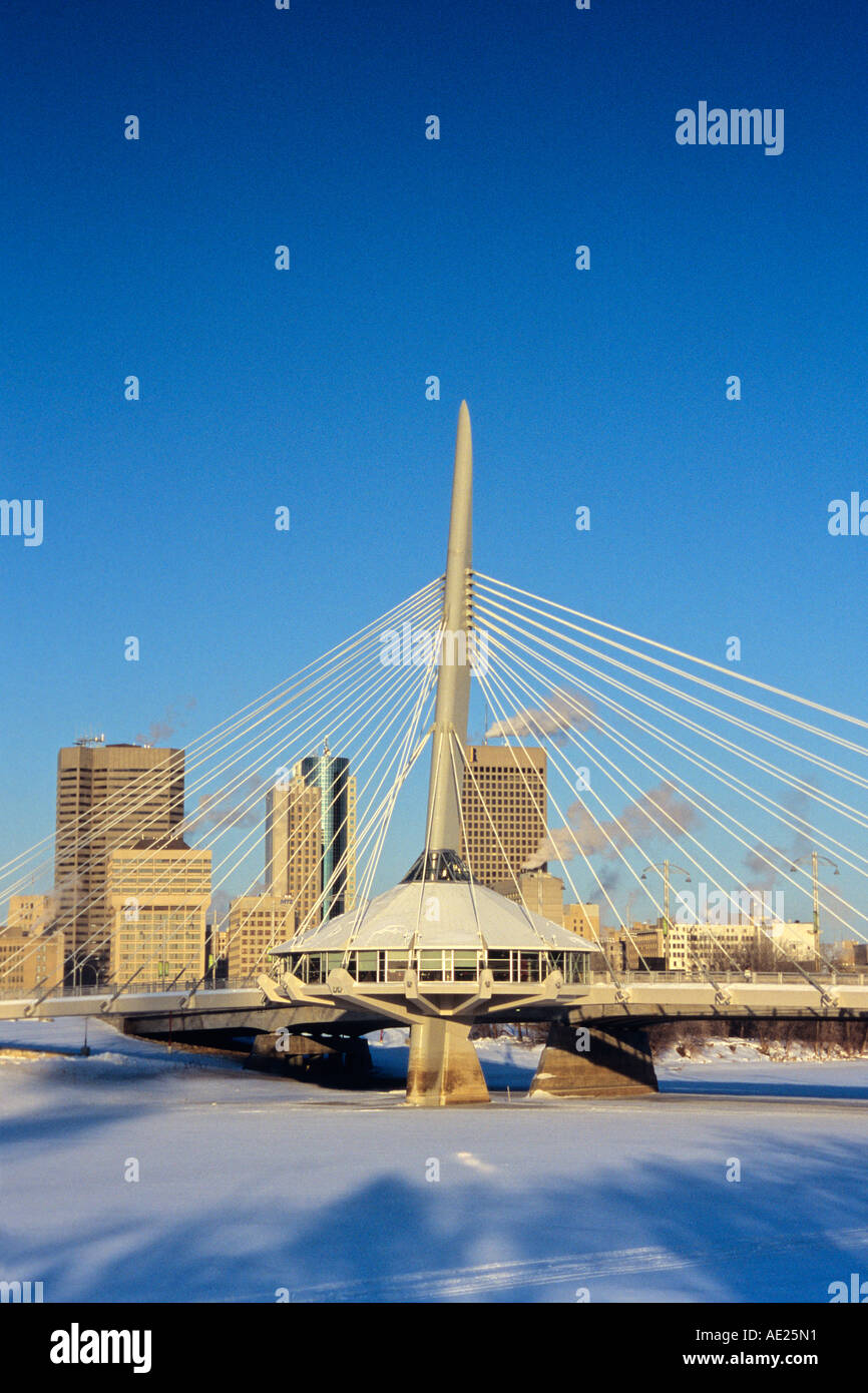 Toits de Winnipeg au cours de l'hiver Banque D'Images