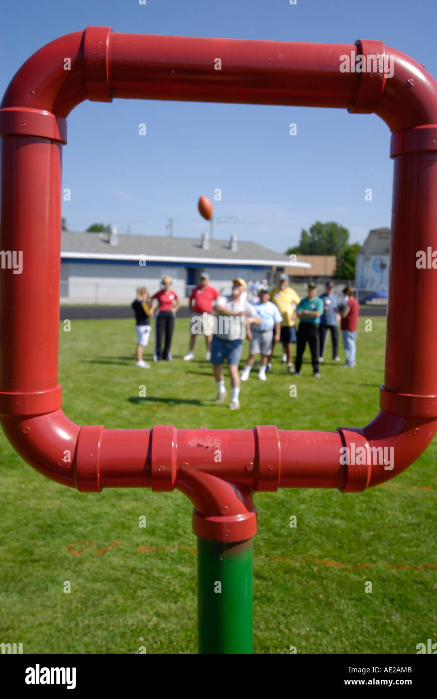 Senior hommes et femmes participent à la qualification olympique des Jeux d'athlétisme tenu à Port Huron au Michigan Banque D'Images