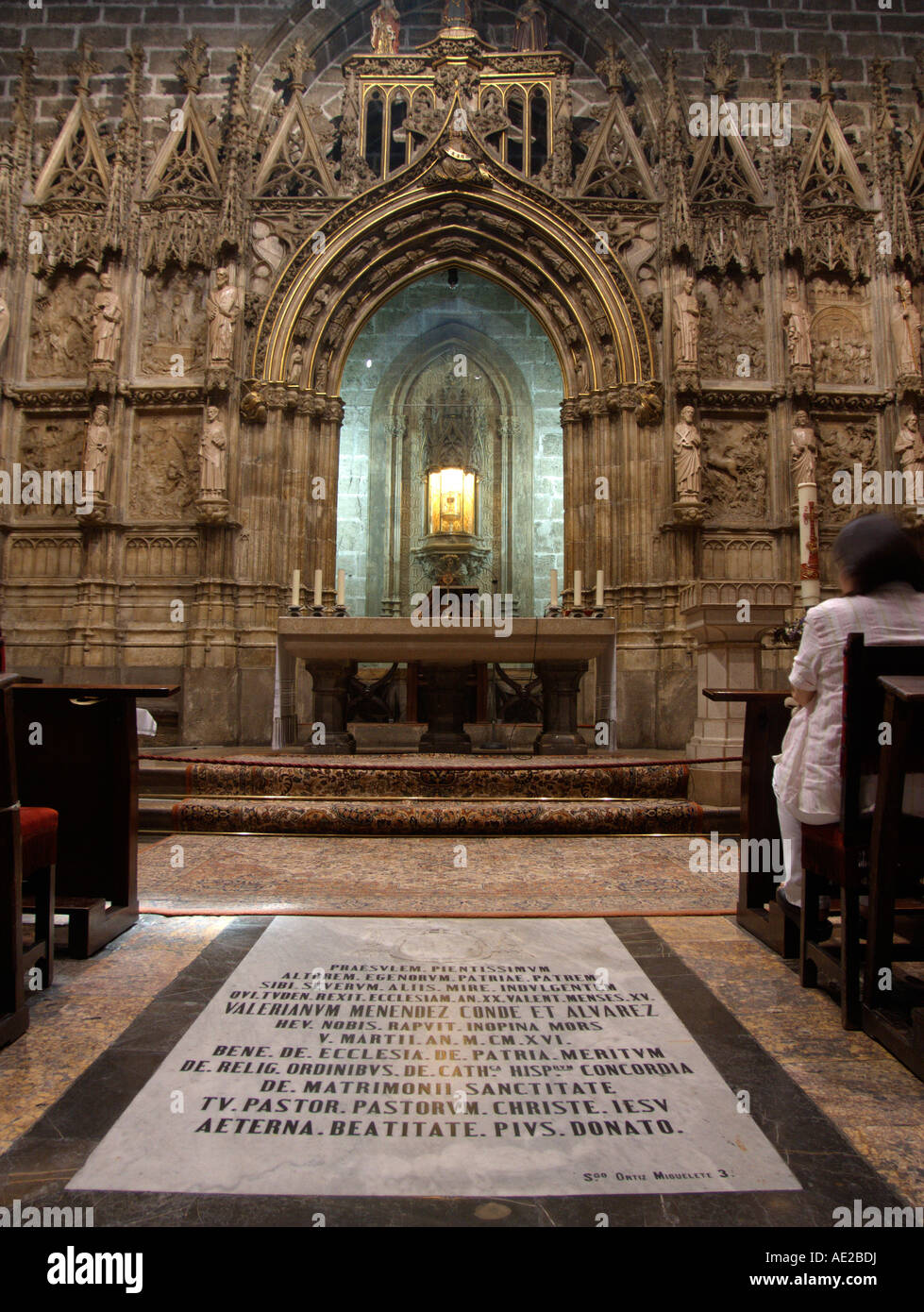 Le Saint Calice Chapelle. Sainte Marie de Valence Basilique-cathédrale métropolitaine. Valence. Espagne Banque D'Images