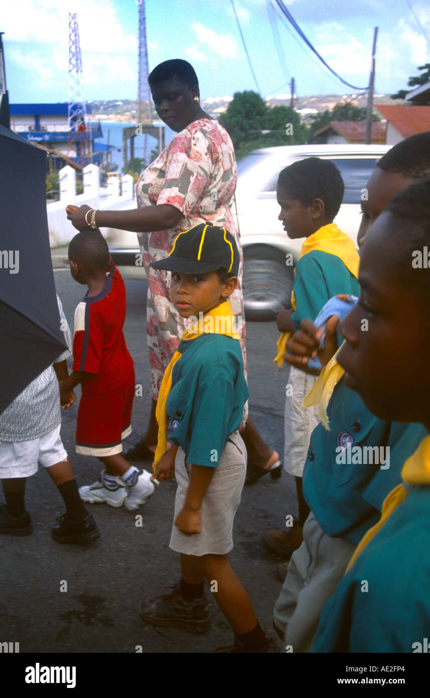 Tobago Trinité-Procession du Corpus Christi Louveteaux Banque D'Images