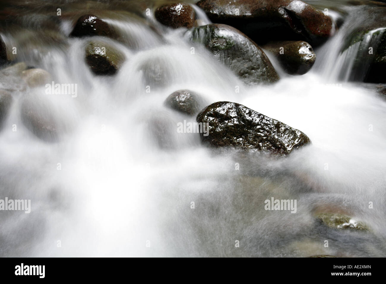 L’eau et les roches Banque D'Images