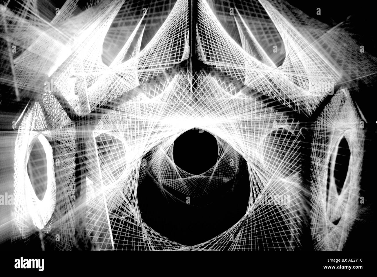 2006 - colline aux ultraviolets Fluorescent décoration psychédélique à rave party Banque D'Images