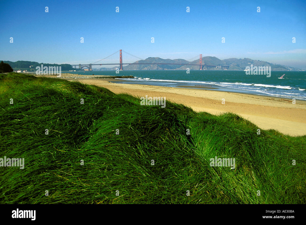 La Californie, San Francisco, GGNRA, East Beach, Crissy Field Banque D'Images