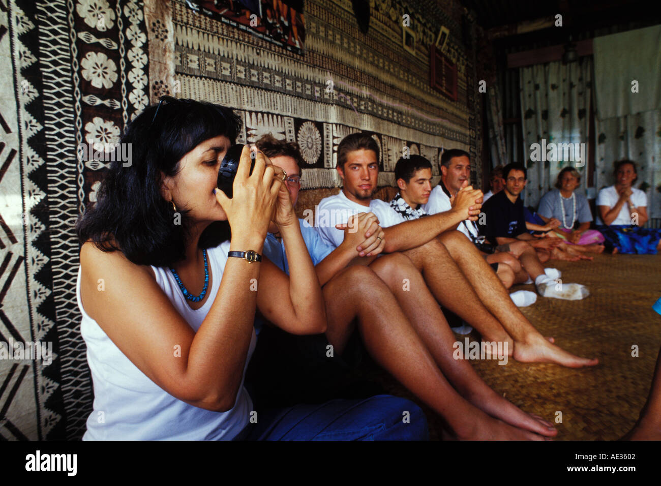 Fidji, cérémonie du Kava, village de Nausori Banque D'Images