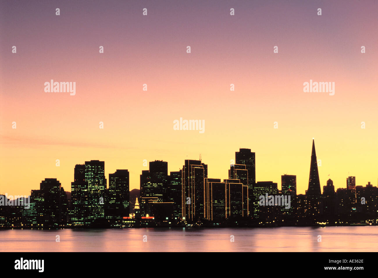 La Californie, San Francisco, Skyline de Treasure Island Banque D'Images