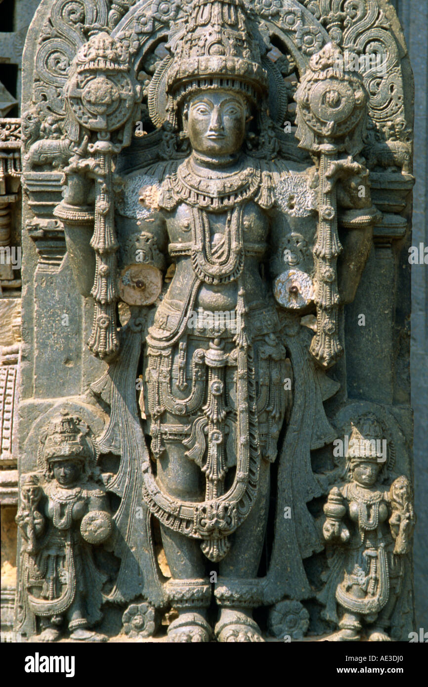 L'Inde Karnataka Somnathpur Keshava Temple architecture Hoysala Banque D'Images