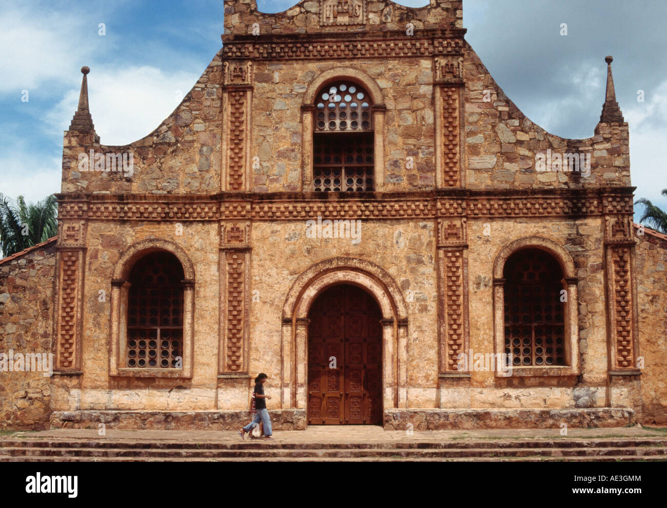 Église de la mission jésuite - San José de Chiquitos, BOLIVIE Banque D'Images