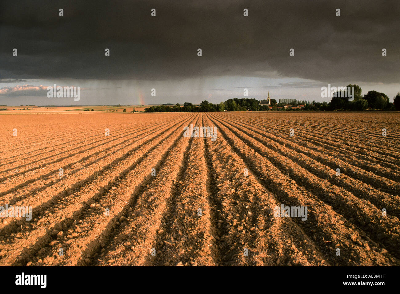 Les nuages de tempête du Nord Pas de Calais France Banque D'Images