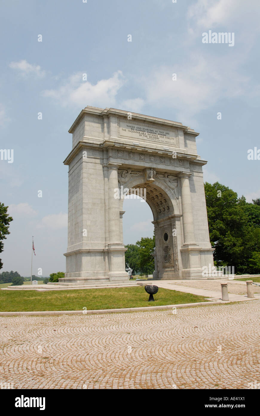 Valley Forge National Historical Park National Memorial Arch Philadelphia Pennsylvania PA USA Banque D'Images