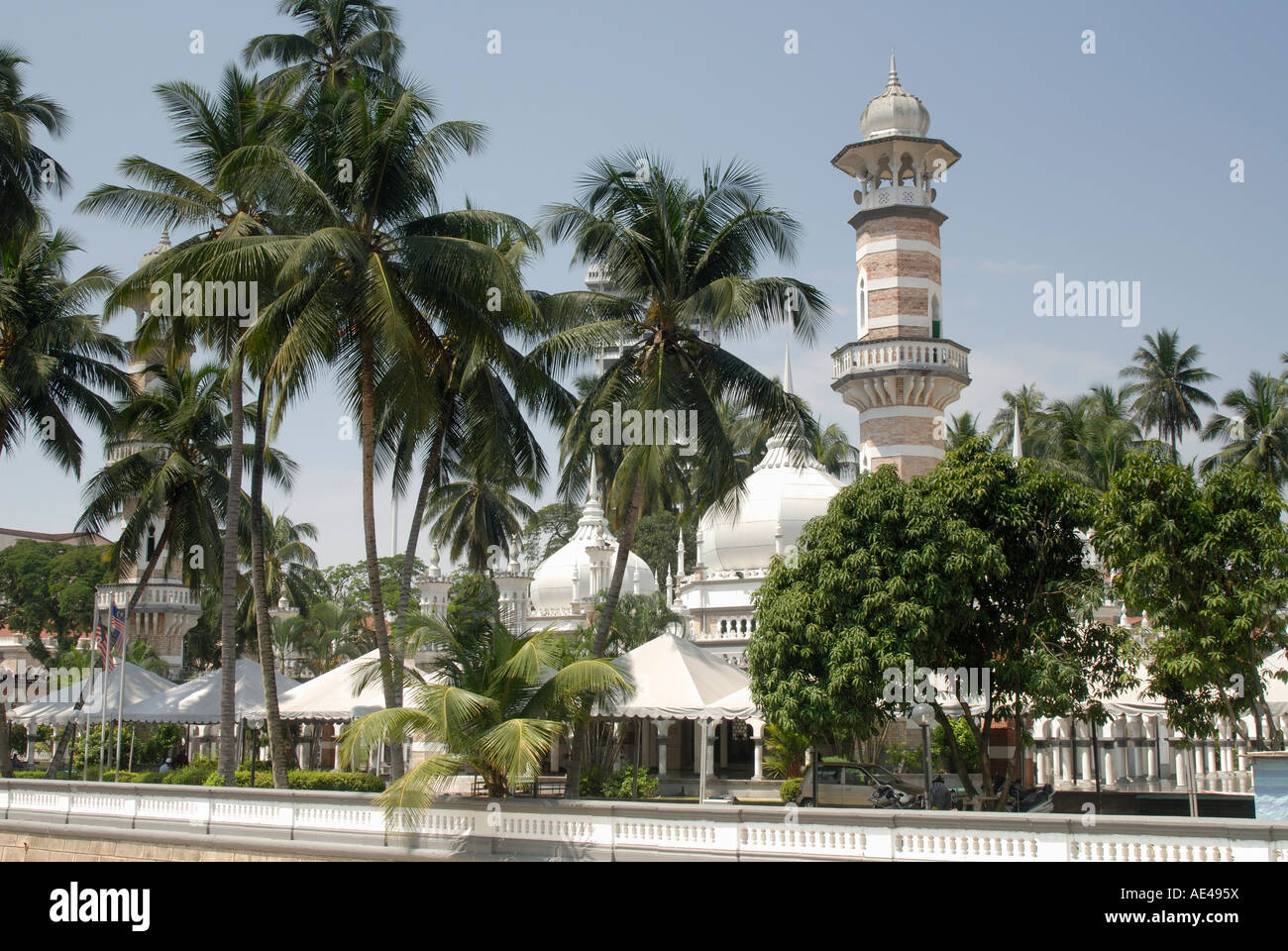 Mosquée Jamek, un bon exemple de l'architecture islamique du nord de l'Inde, Kuala Lumpur, Malaisie, Asie du Sud, Asie Banque D'Images