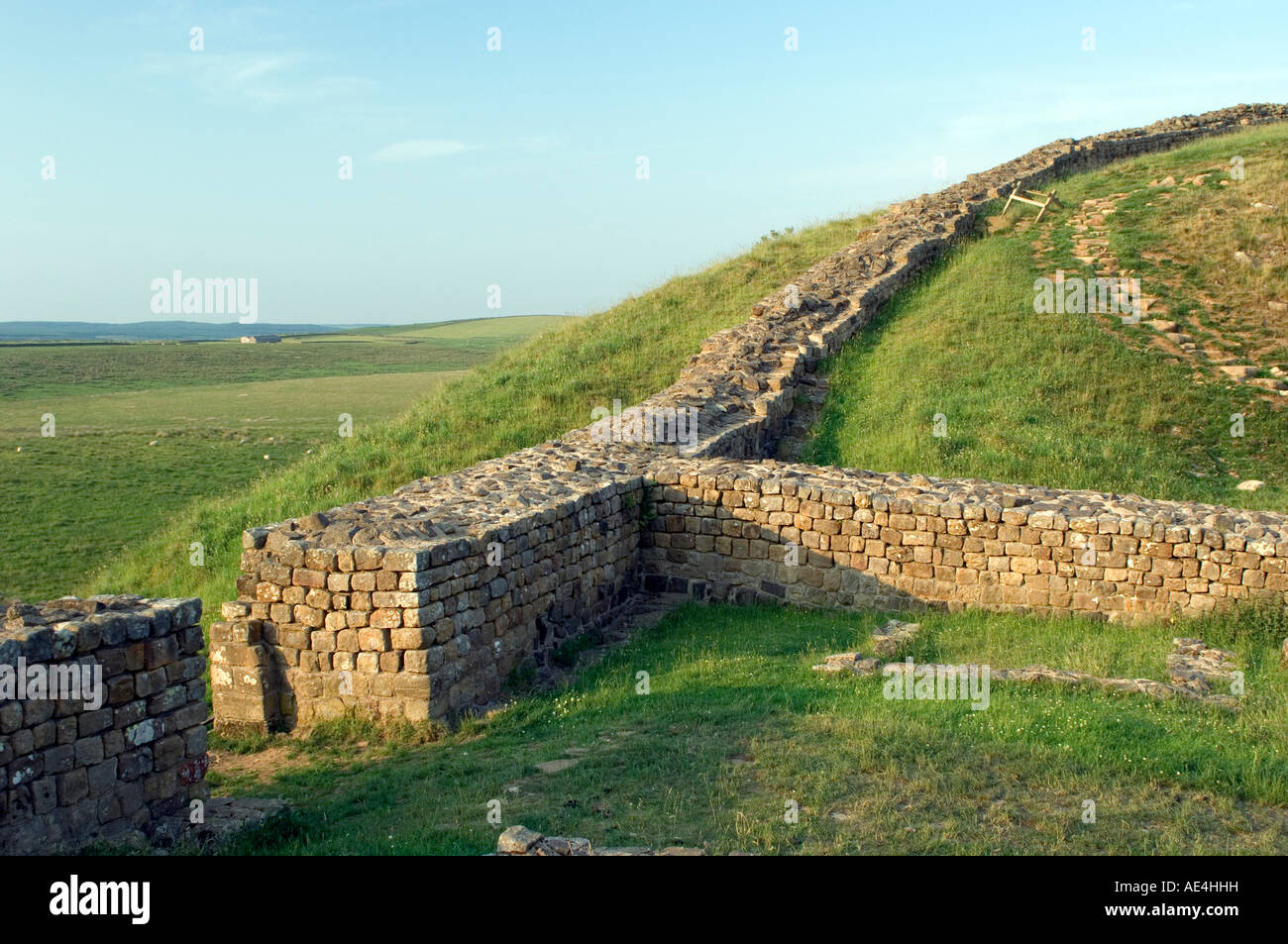 39 Milecastle, Nick Castle, mur d'Hadrien, l'UNESCO World Heritage Site, Nothumberland, Angleterre, Royaume-Uni, Europe Banque D'Images