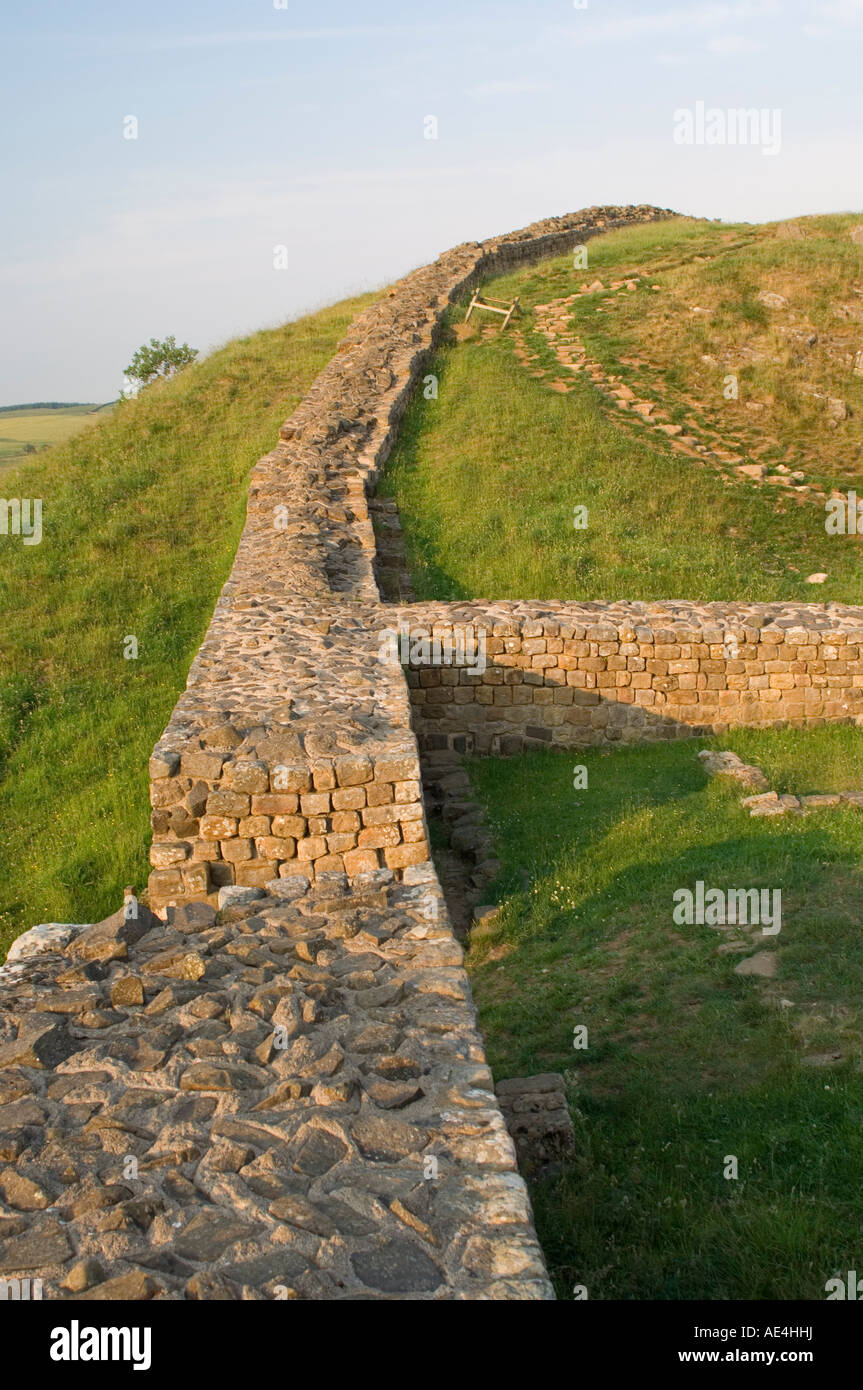 39 Milecastle, Nick Castle, mur d'Hadrien, l'UNESCO World Heritage Site, Nothumberland, Angleterre, Royaume-Uni, Europe Banque D'Images