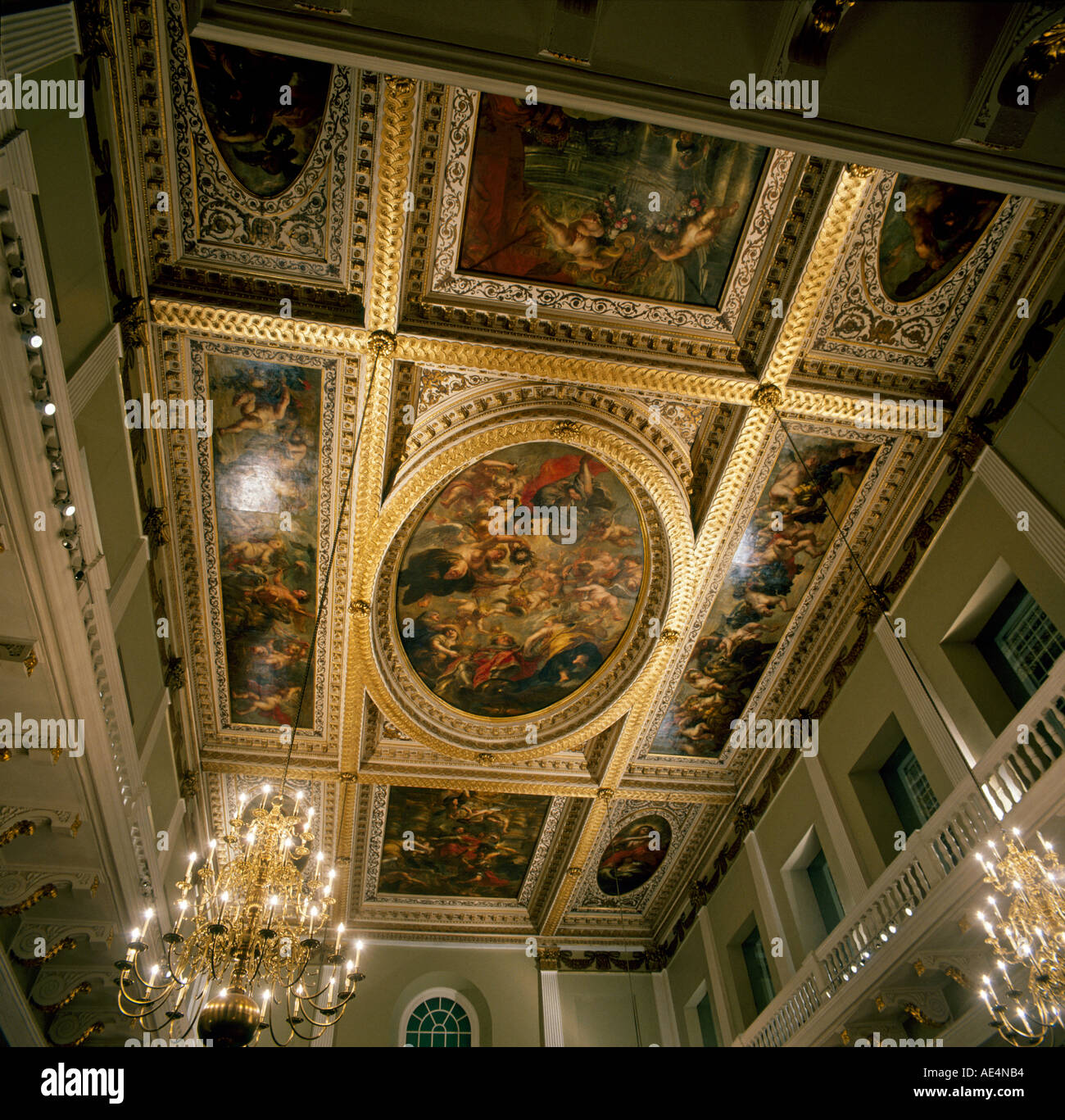 Plafond de Banqueting House Whitehall London SW1 Angleterre Banque D'Images