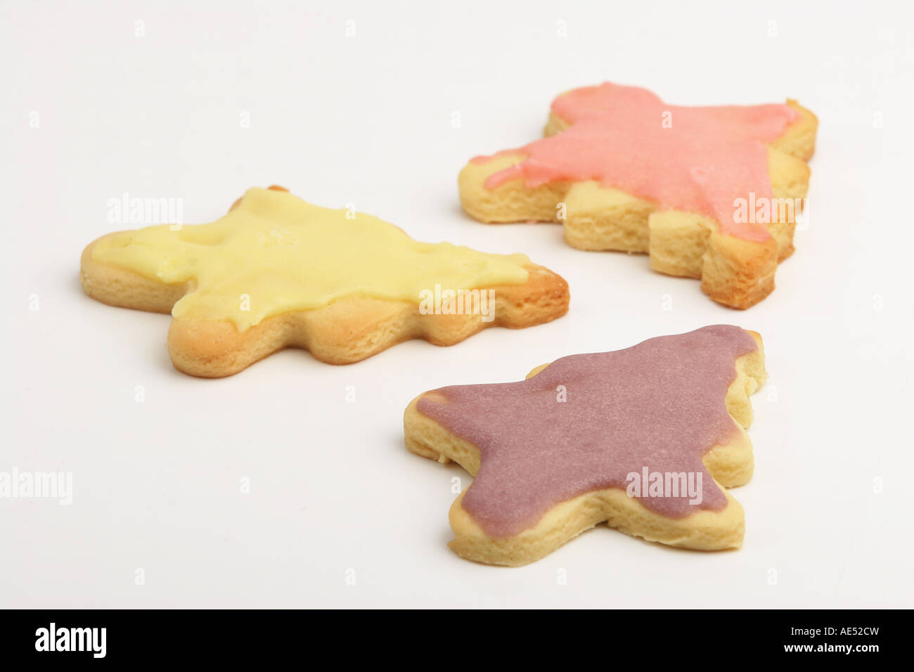 Les cookies d'arbre de Noël Banque D'Images