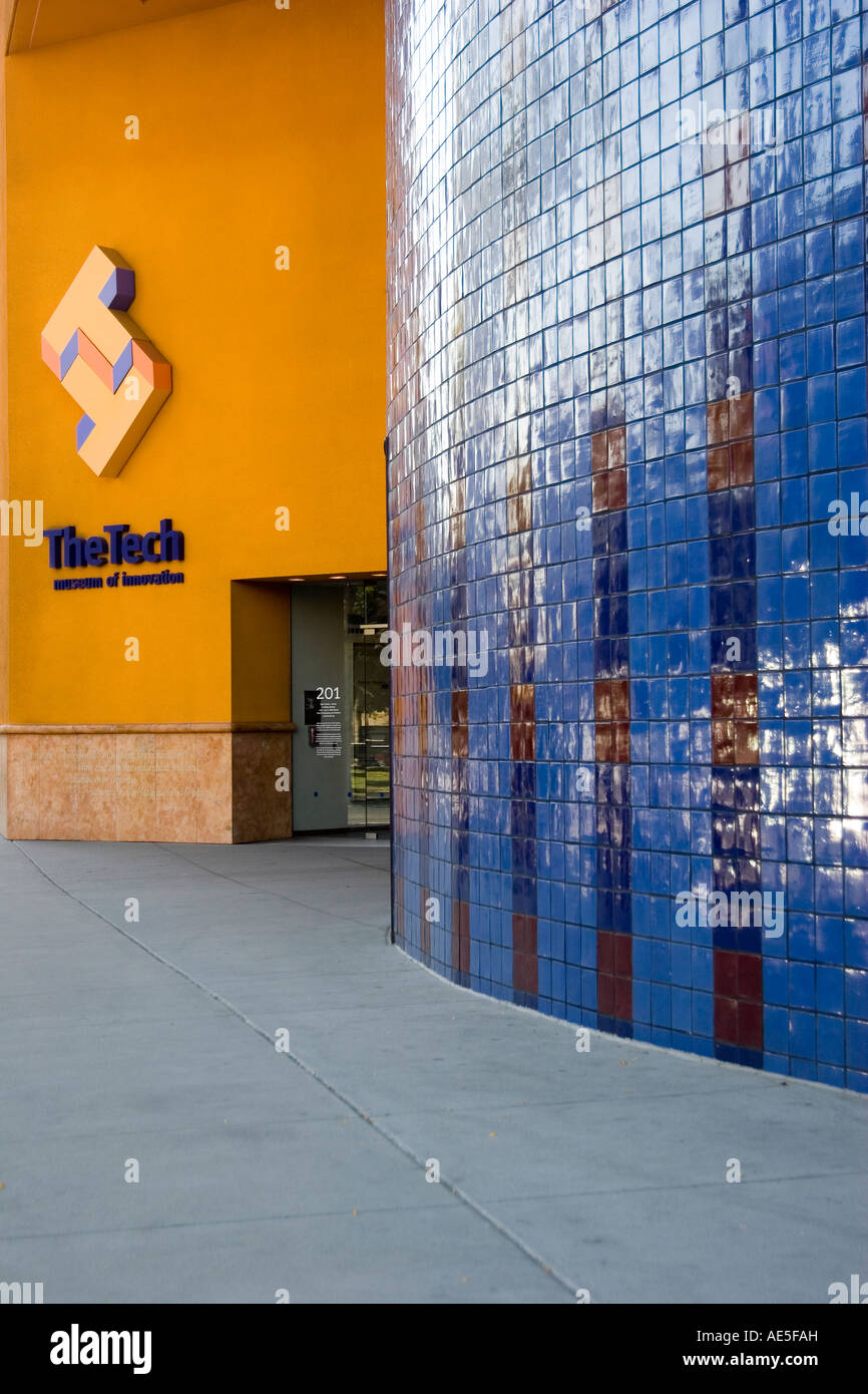 Entrée principale de l'Tech la San Jose Museum of Innovation également connu sous le nom de Tech Museum de San Jose dans la Silicon Valley Banque D'Images