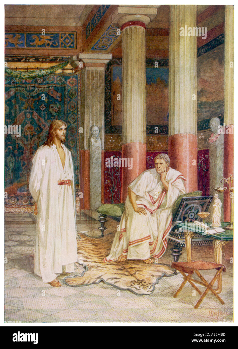 Jésus à Pilate Banque D'Images