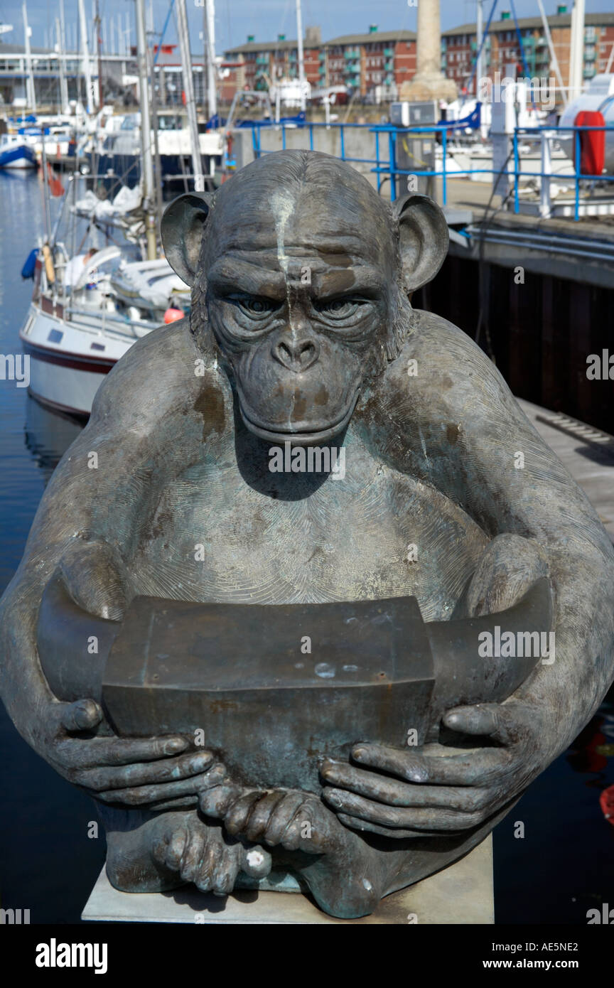 Le singe de Hartlepool Hartlepool Marina Tees Valley Cleveland Angleterre Banque D'Images