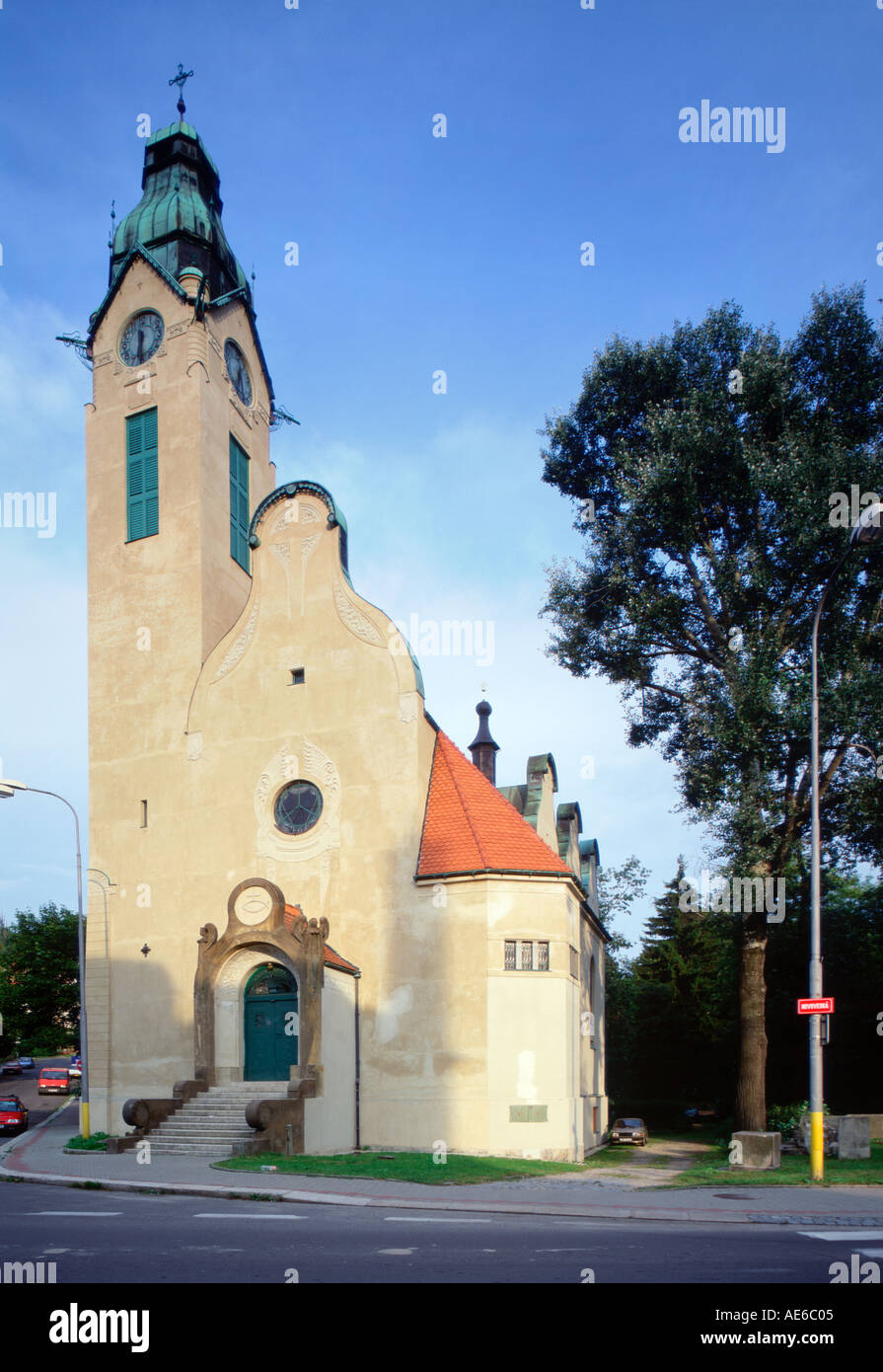 Starocatolicke Cirkev Église vieille-catholique à Jablonec nad Nisou en Bohême du Nord Banque D'Images