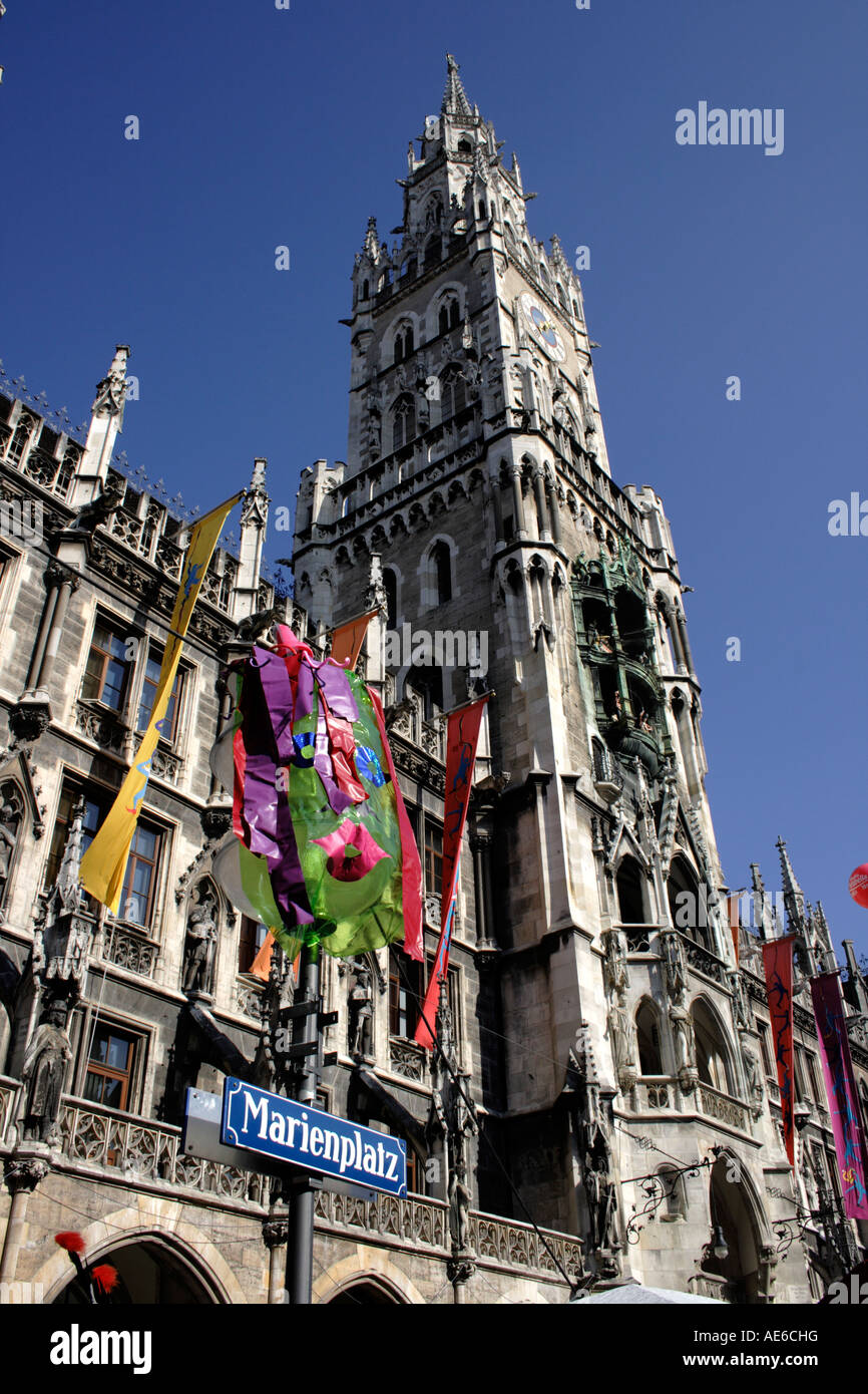 Fasching à Munich sur la Marienplatz, Bavière, Allemagne. Photo par Willy Matheisl Banque D'Images