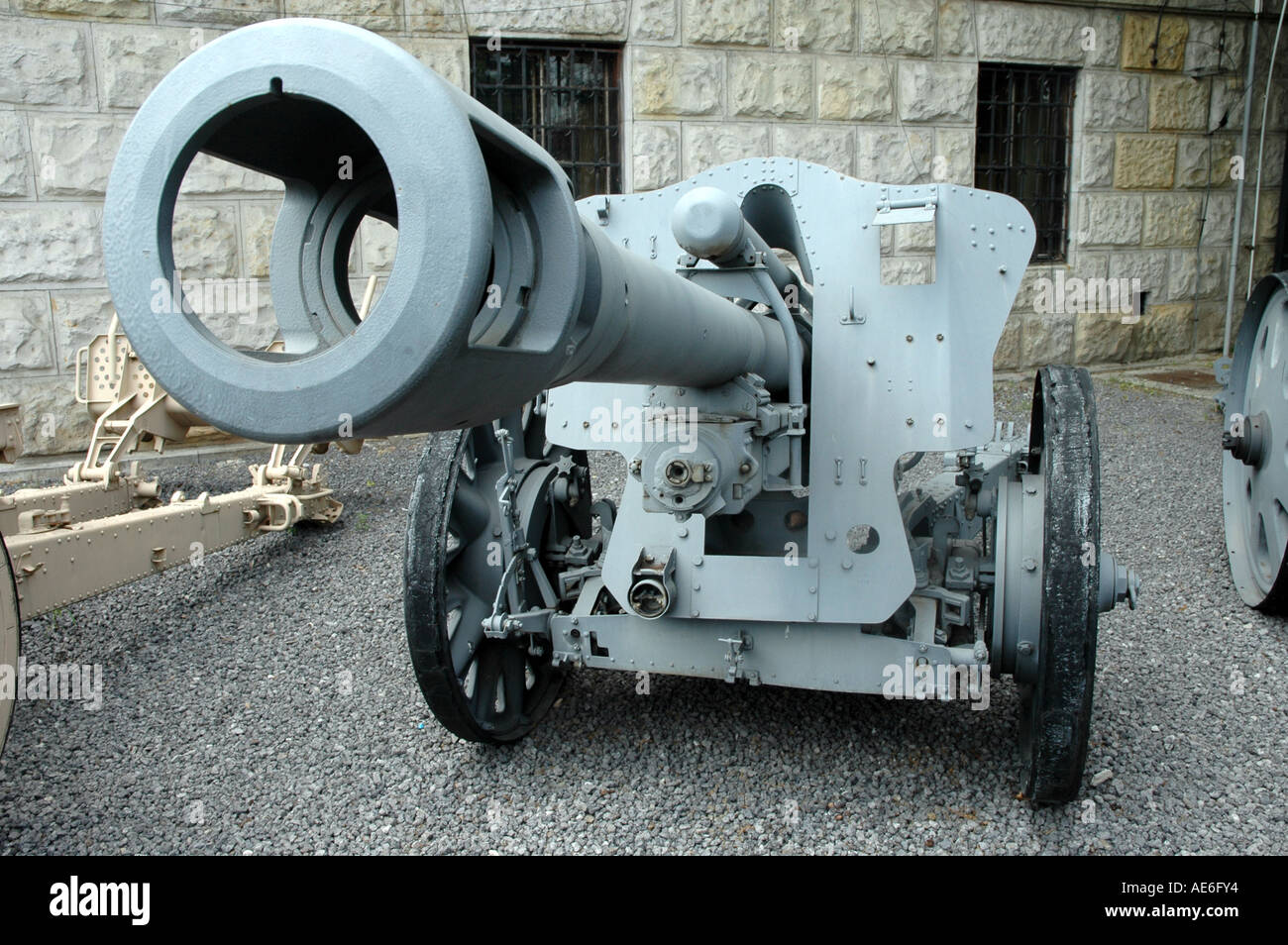 Sur le terrain allemand leFH18M WA obusier 105 mm Calibre Banque D'Images