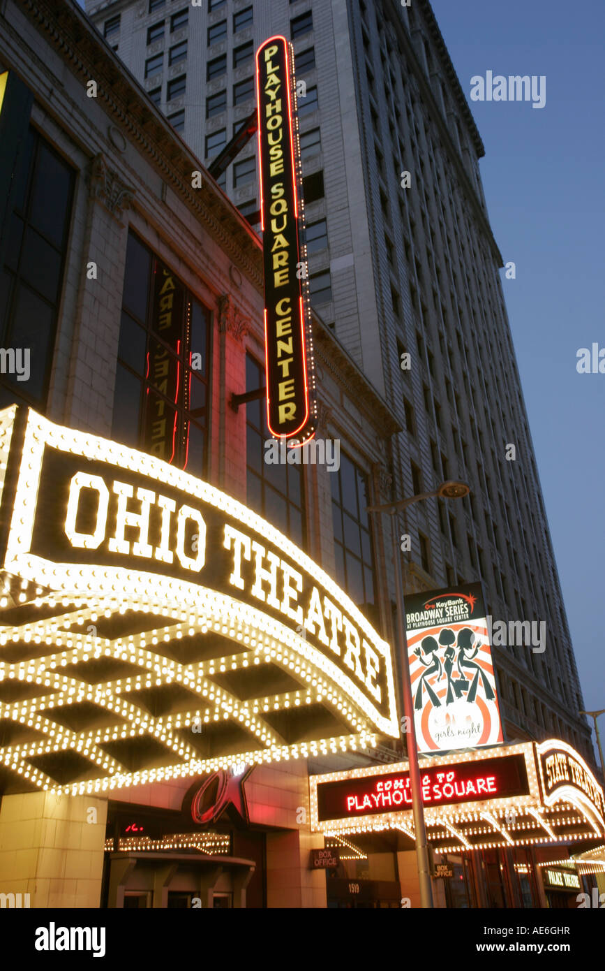 Ohio Cuyahoga County,Cleveland,Euclid Avenue,Theatre District,Playhouse Square Center,centre,State Theatre,théâtre,soirée,OH070731142 Banque D'Images