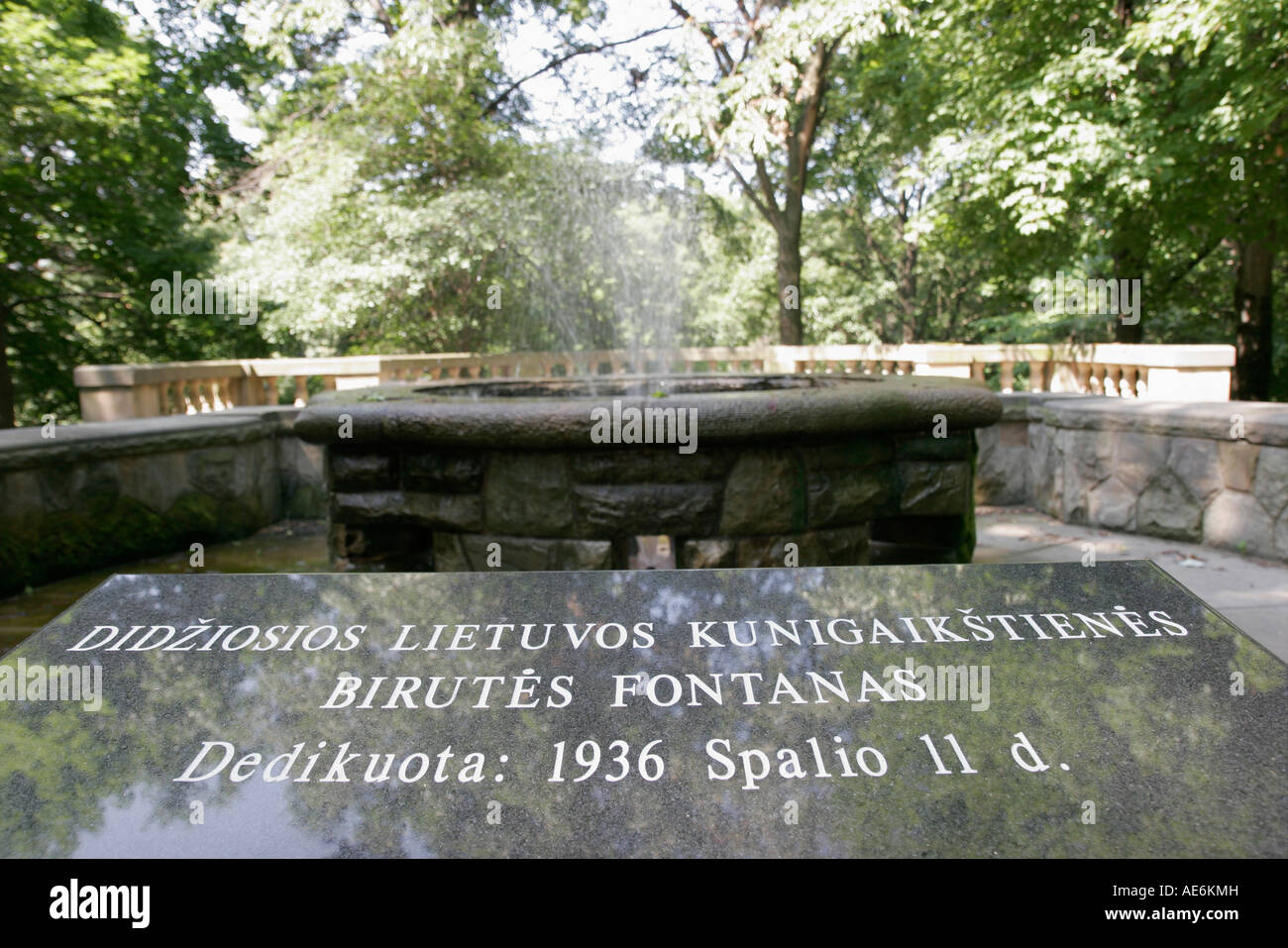 Ohio Cuyahoga County,Cleveland,Cultural Gardens,parc public,Italien,fontaine commémorative,dédié 1936,OH070730046 Banque D'Images