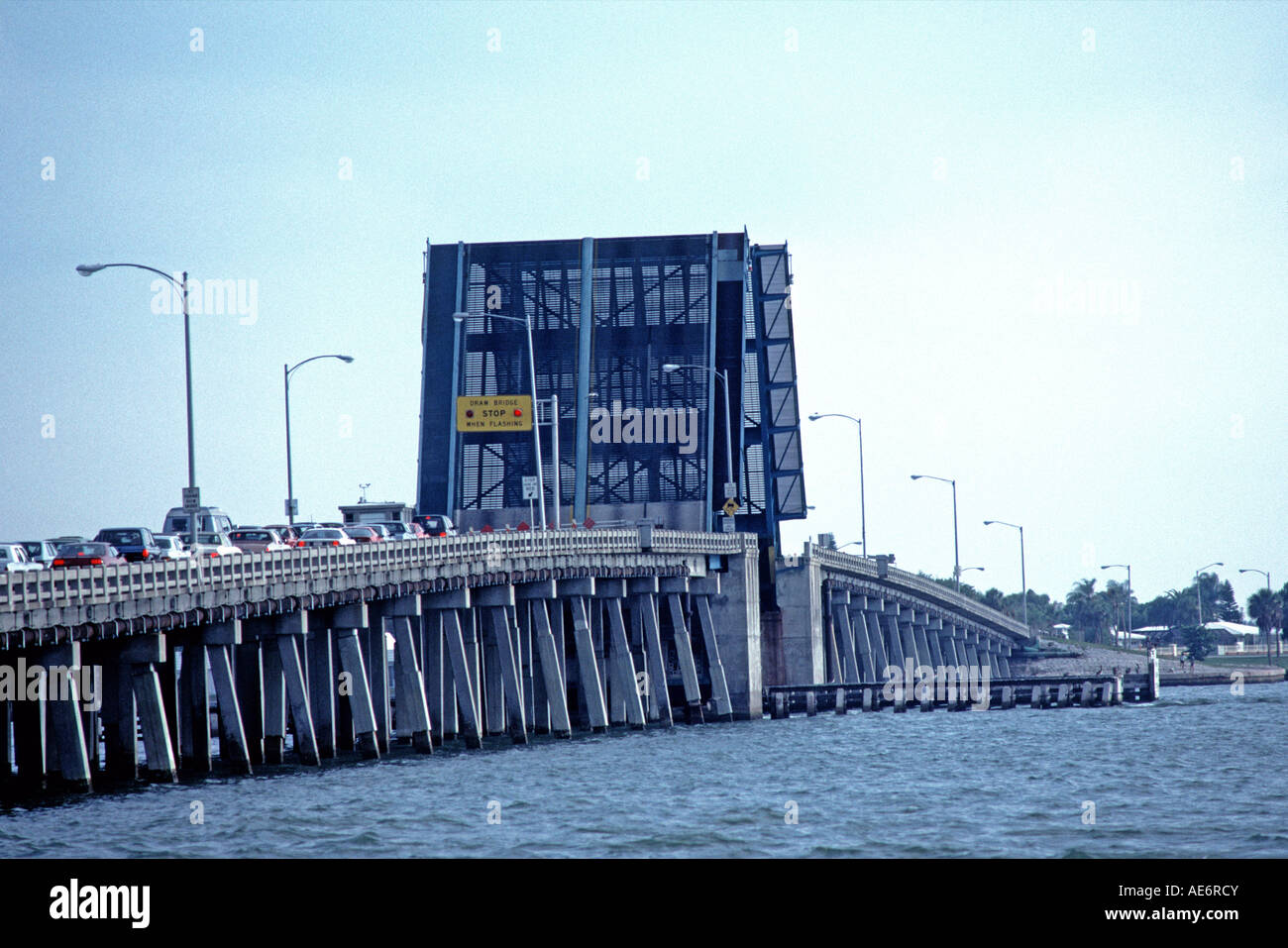 John Ringling Causeway soulevées Pont à Sarasota en Floride Banque D'Images