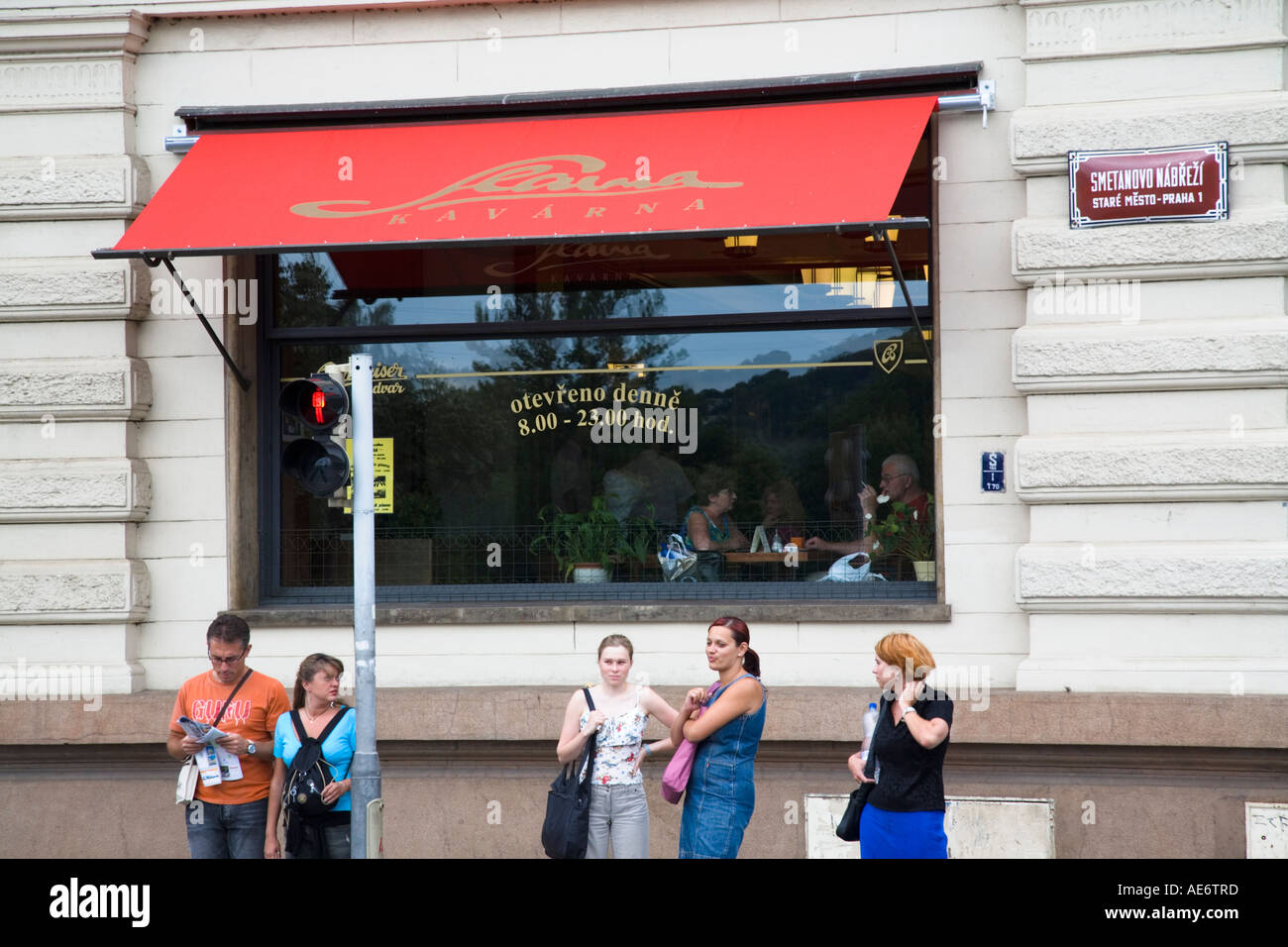 Cafe Slavia Prague, Banque D'Images