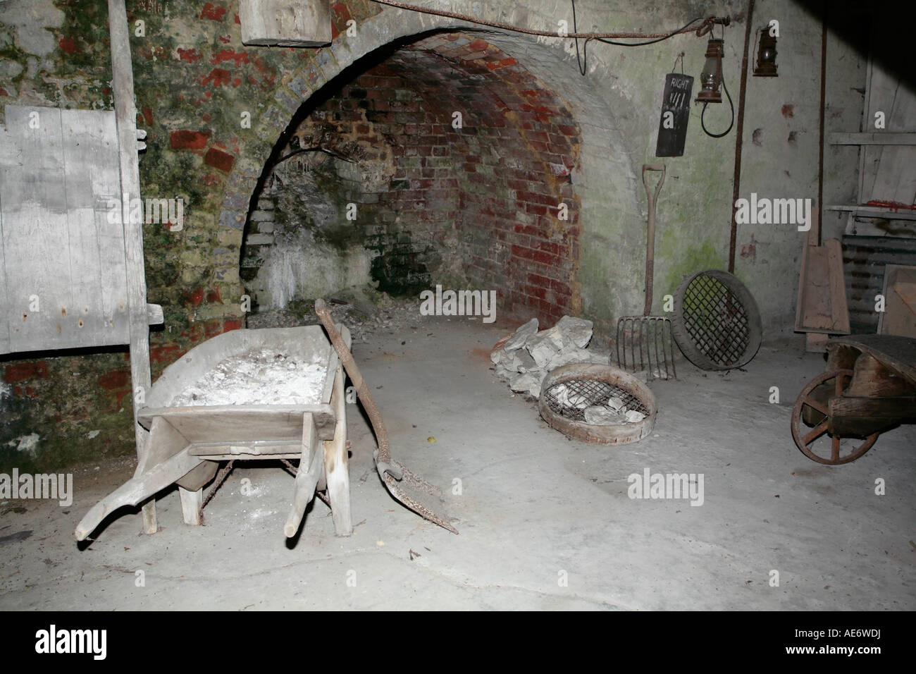 Four à chaux désaffecté au Musée de Amberley, West Sussex UK Banque D'Images