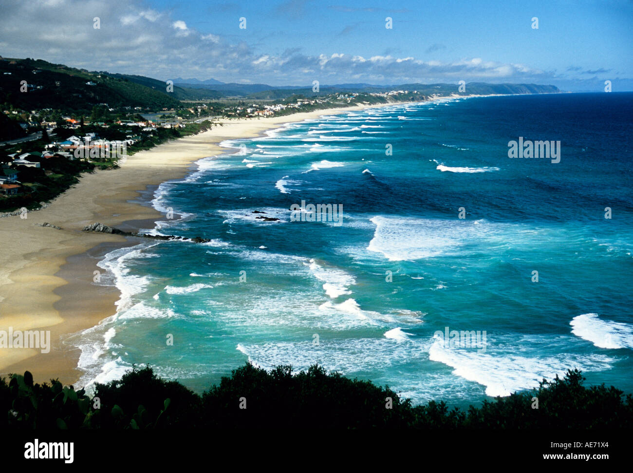 Western Cape Coast sur l'Océan Indien à Wilderness, Western Cape, Afrique du Sud Banque D'Images