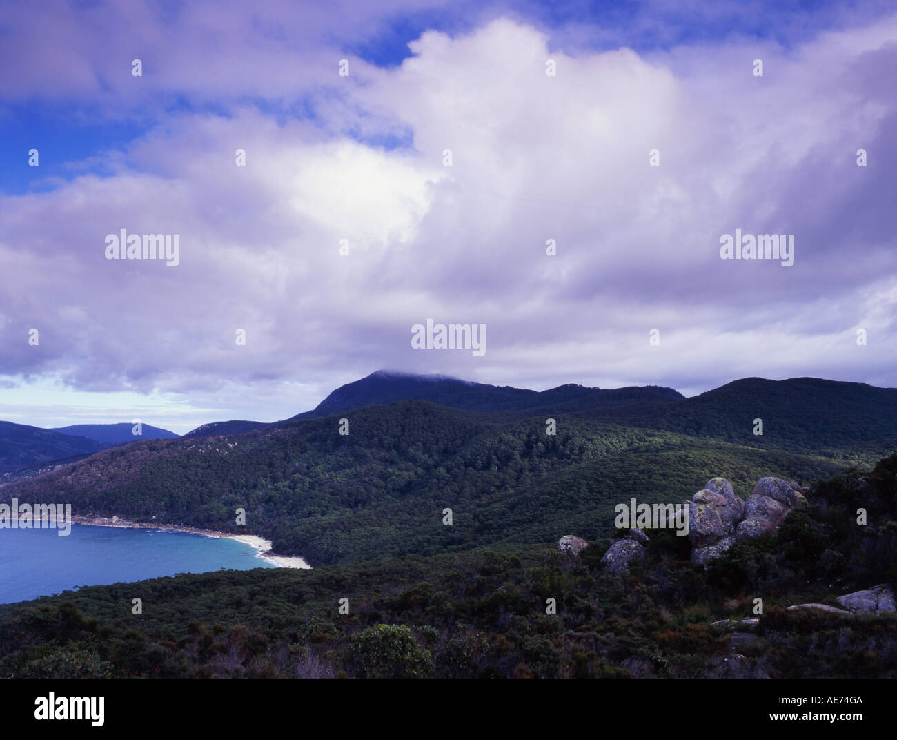 Wilsons Promontory National Park de Kersops à la crête en direction de Mt Wilson Australie Victoria Banque D'Images