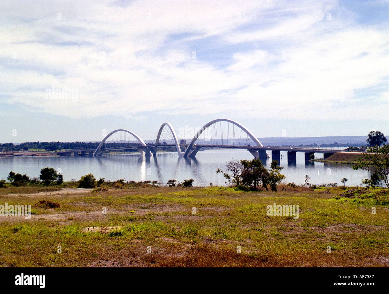 Juscelino Kubitschek Bridge à Brasilia Banque D'Images