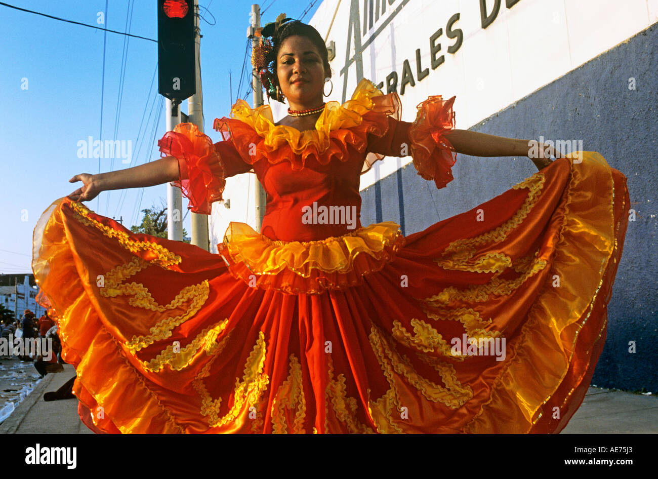 Défilé de carnaval Girl Bogota Colombie Banque D'Images