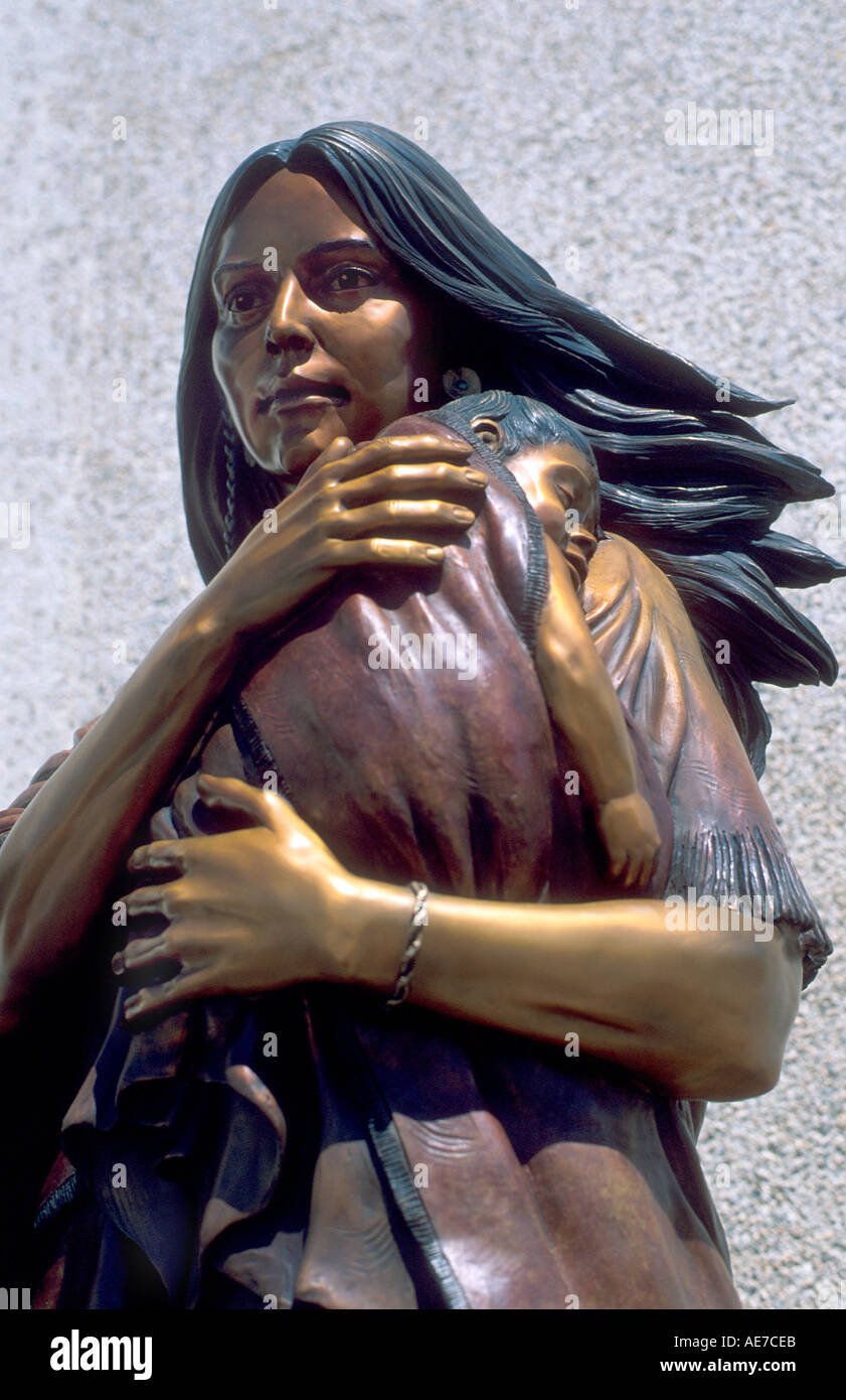 Sacajawea guide Indien statue Historical Society Museum à Boise, Idaho Banque D'Images