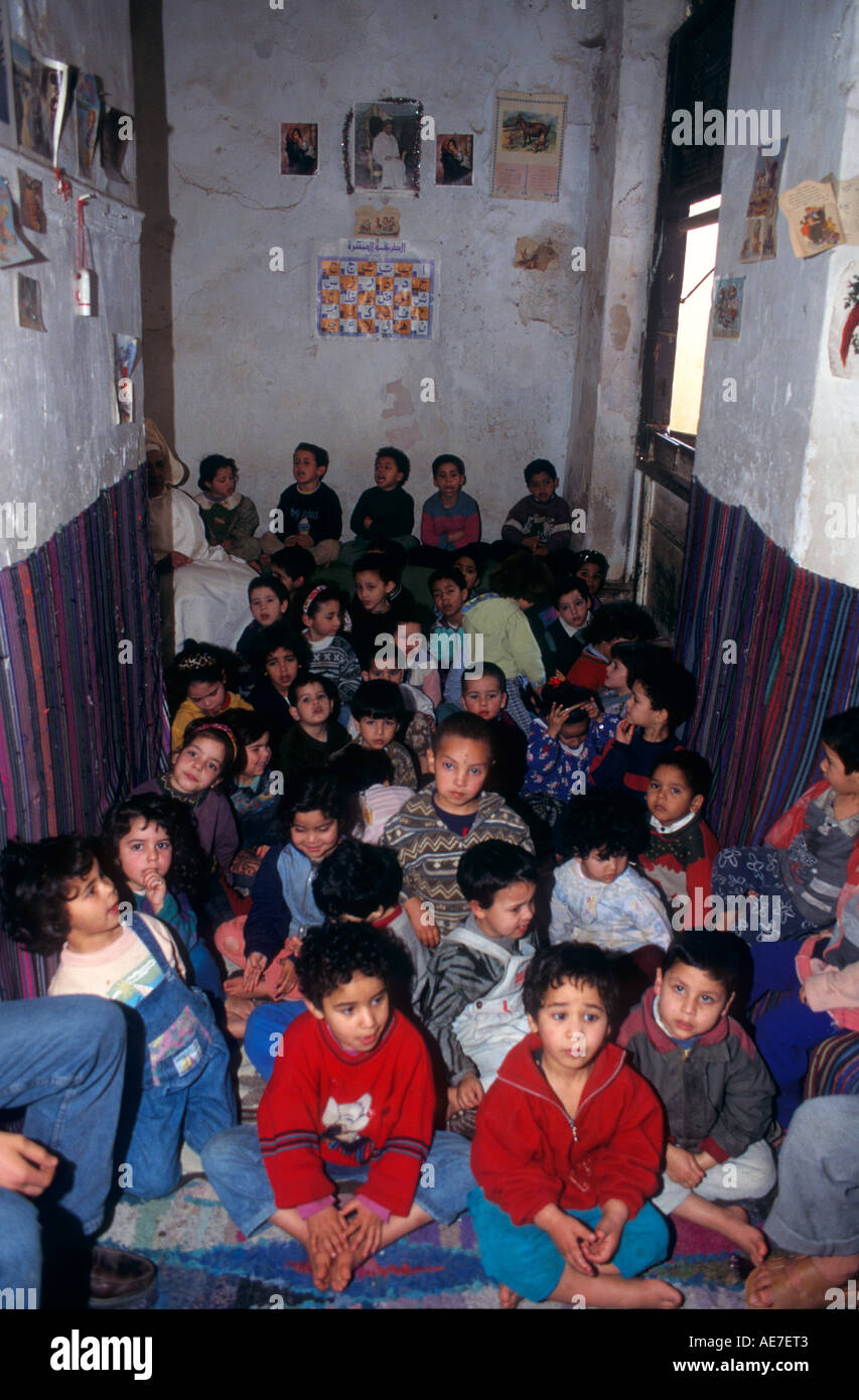 L'école coranique,Fes el Bali, Maroc.Afrique Banque D'Images