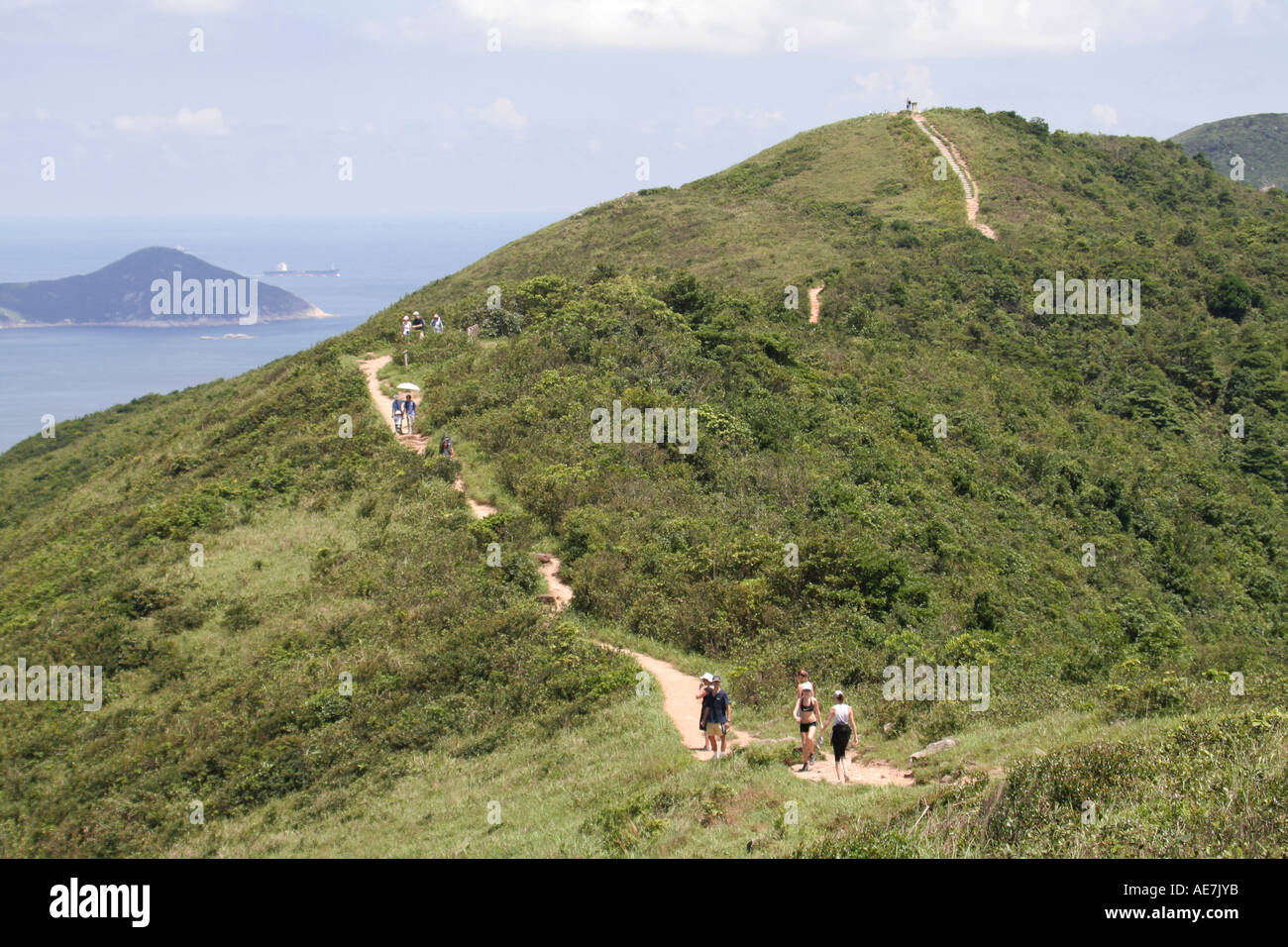 Hong Kong Activités Randonnée Les Dragons retour Skek O coutry Park Hong Kong Asie Asie de nombreux randonneurs Banque D'Images