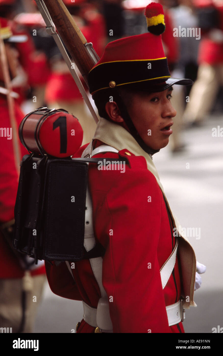 Garde présidentielle - La Paz, Bolivie Banque D'Images