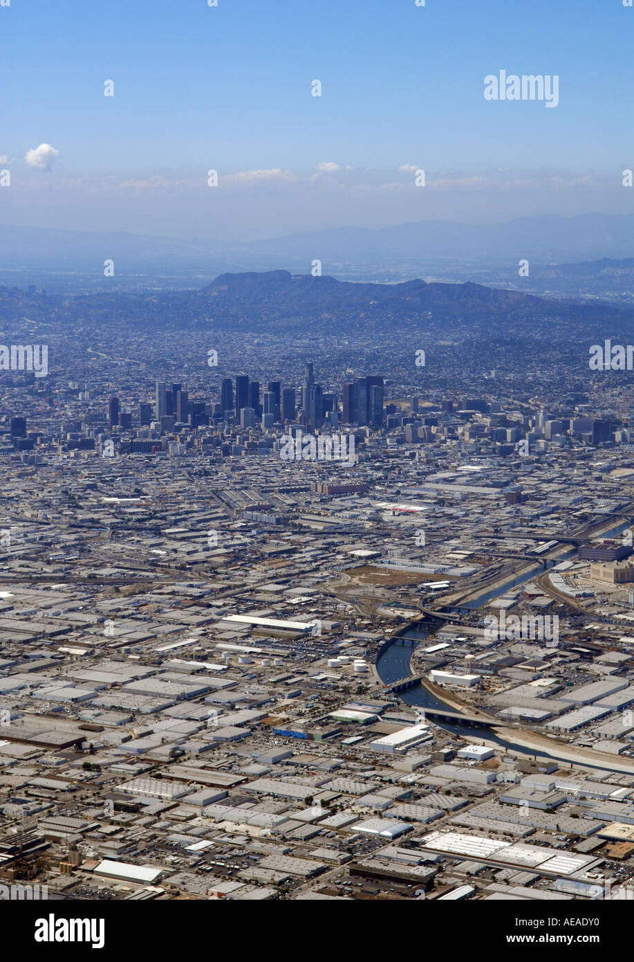 Vue sur le centre de la entrée en avion de LAX. Banque D'Images
