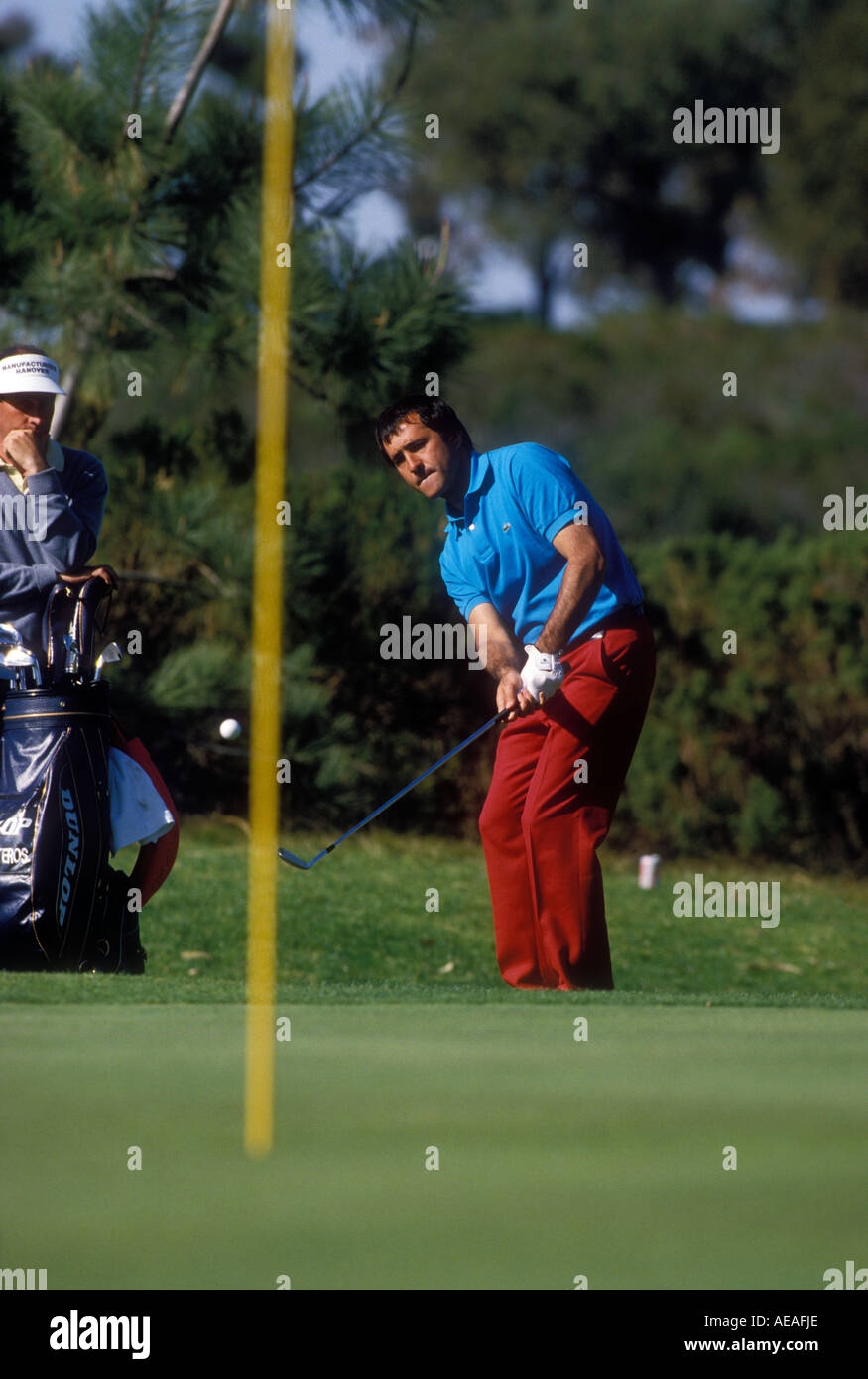 Seve Ballesteros rivalise en Californie tournoi de golf. Banque D'Images
