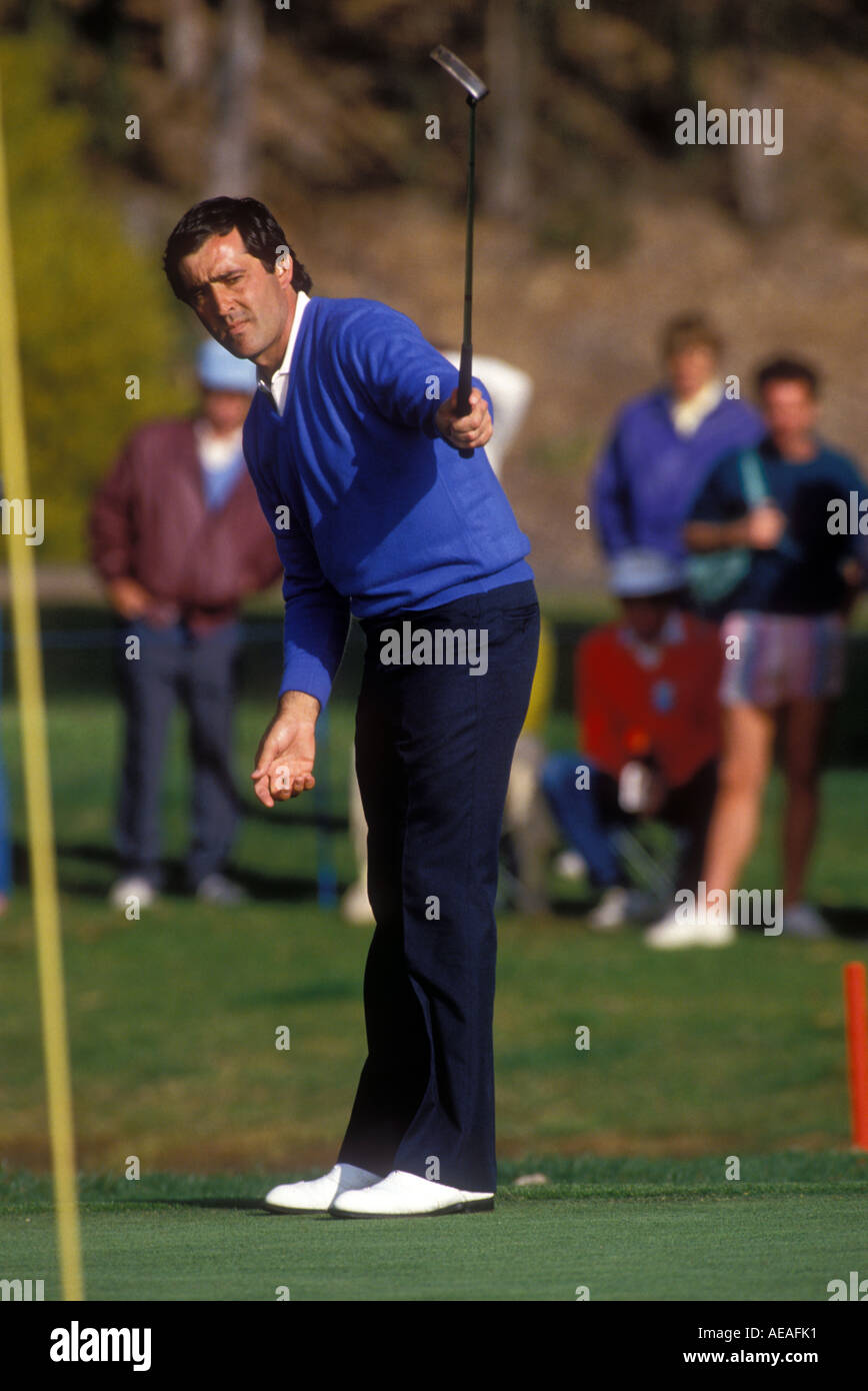 Seve Ballesteros rivalise en Californie tournoi de golf. Banque D'Images